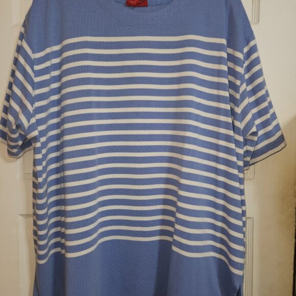 VENEZIA JEANS Blue White Striped Tunic Top Ladies Plus Size 26 28 - Picture 3 of 6
